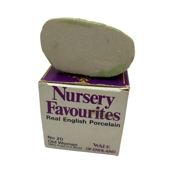 VTG Wade England Nursery Favourites No 20 Old Woman In A Shoe Figurine Box 1976 - Picture 7 of 8